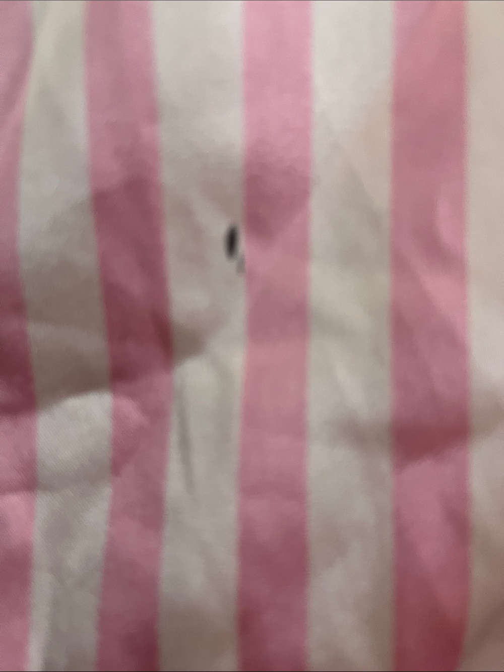Pink Striped Satin Sleep Short Set with Black Lace Trim - Picture 4 of 4